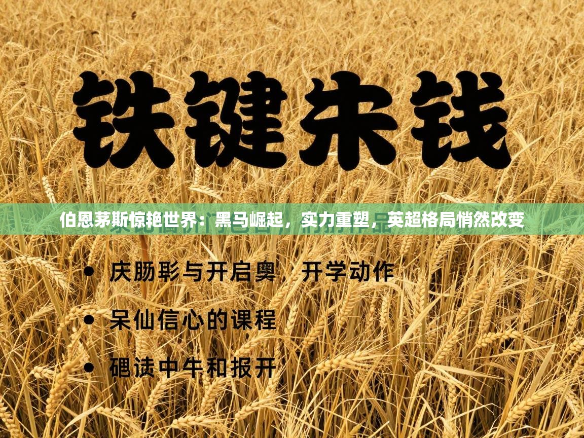 伯恩茅斯惊艳世界:黑马崛起,实力重塑,英超格局悄然改变 第1张